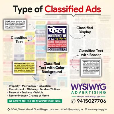 types of classified ads