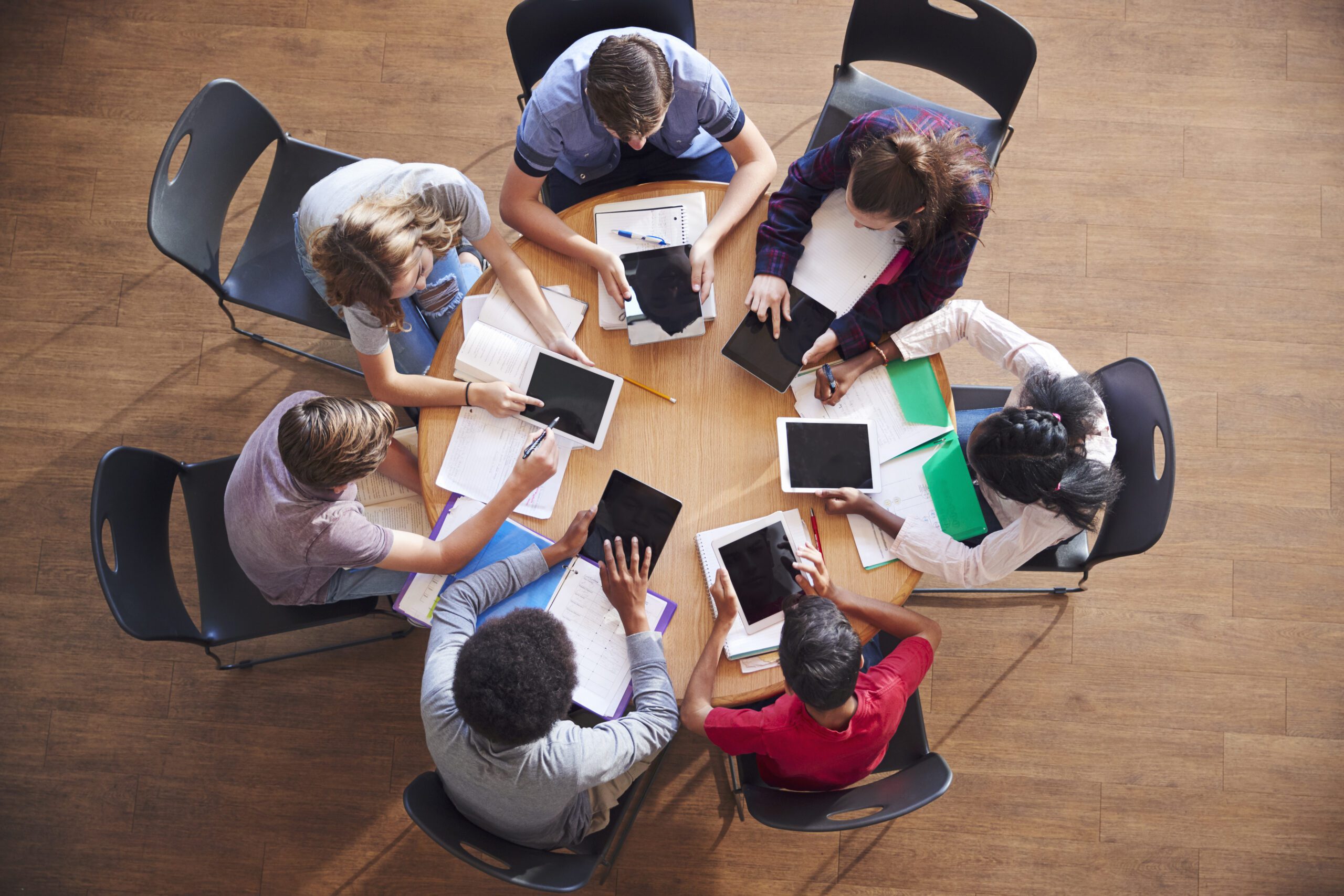 overhead shot of high school pupils using digital 2023 11 27 05 00 29 utc scaled 1